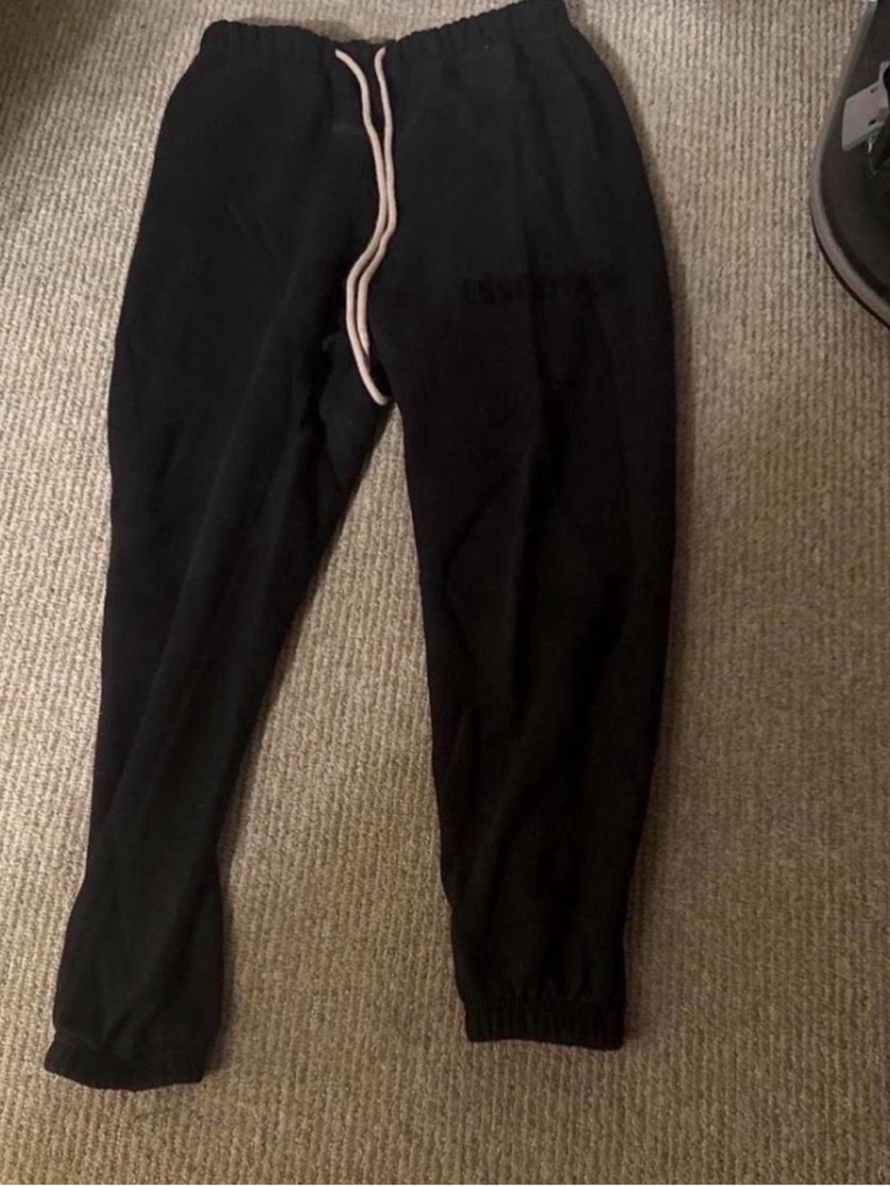 black essentials fear of God sweatpants